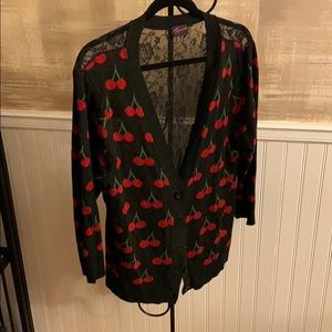 Torrid cardigan cherry sweater